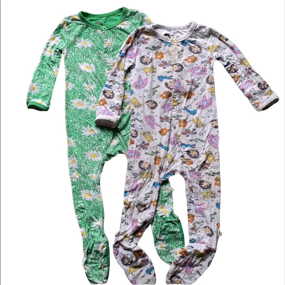 Clover Baby with Oh Joy lot of 2 footie pajamas